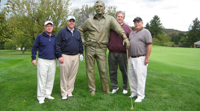 Alan Levine, Josh Tremblay, some guy, Rusty Minkoff, and Moe Dweck at some point in the past, during a buddies trip to Laurel Valley Golf Club, Ligonier, Pennsylvania.
