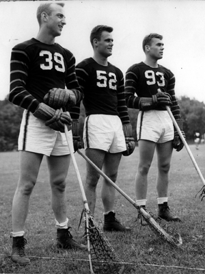 Ransome played lacrosse at Princeton. That's him in the center in 1946.