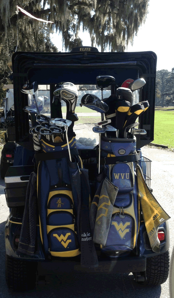 Cart with west virginia bags
