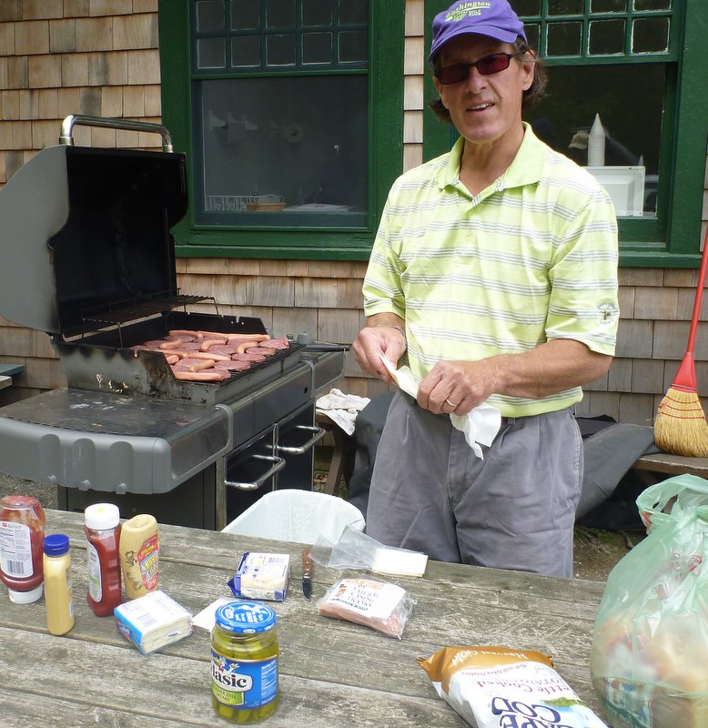 Barney, making lunch, May, 2012/